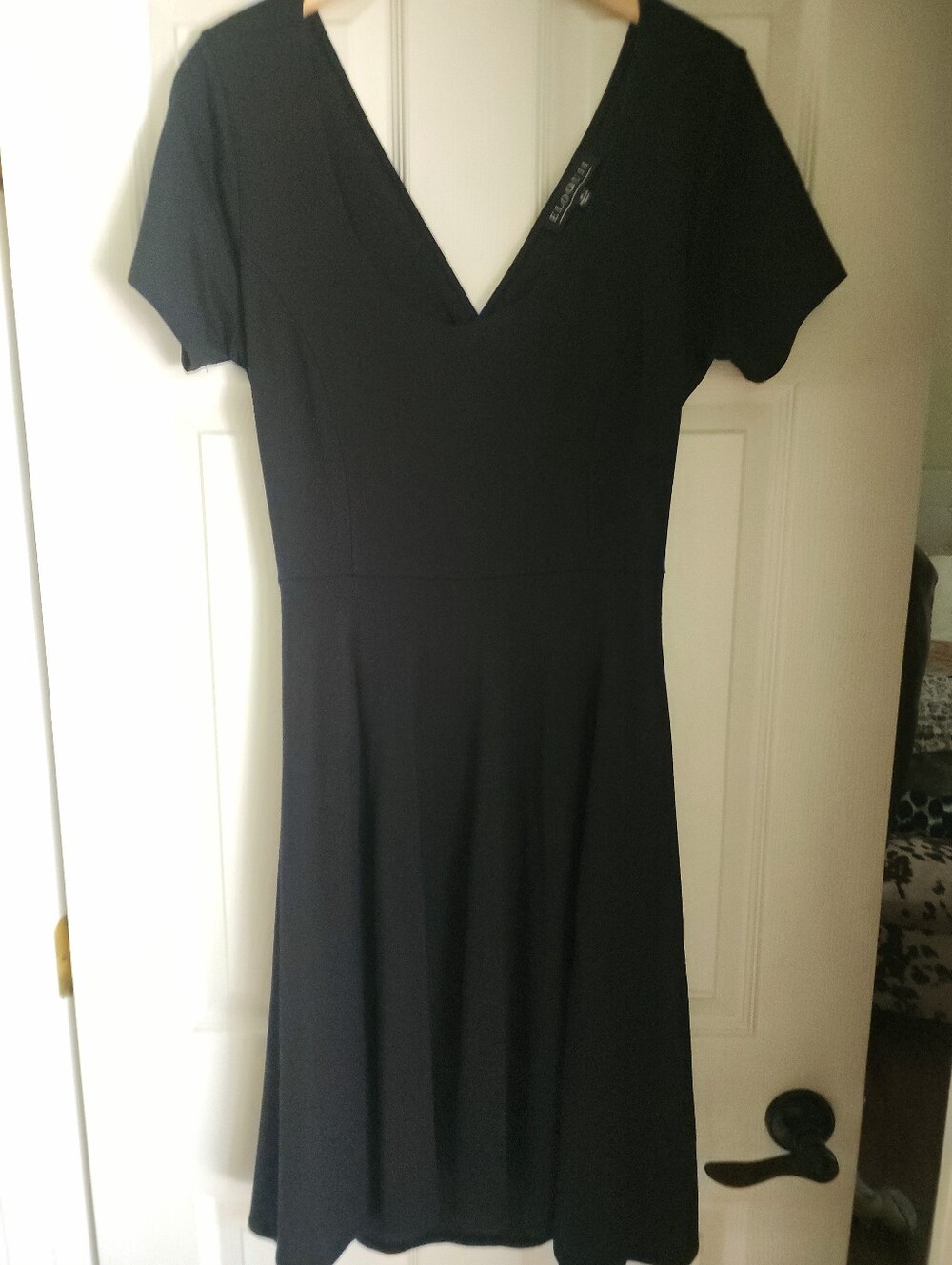 Eloquii Scoop Neck Open Back Dress